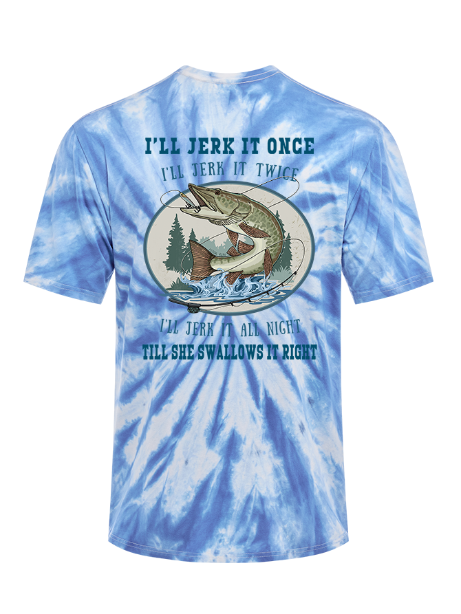 Muskie Madness Jerk and Reel Tie Dye Tee
