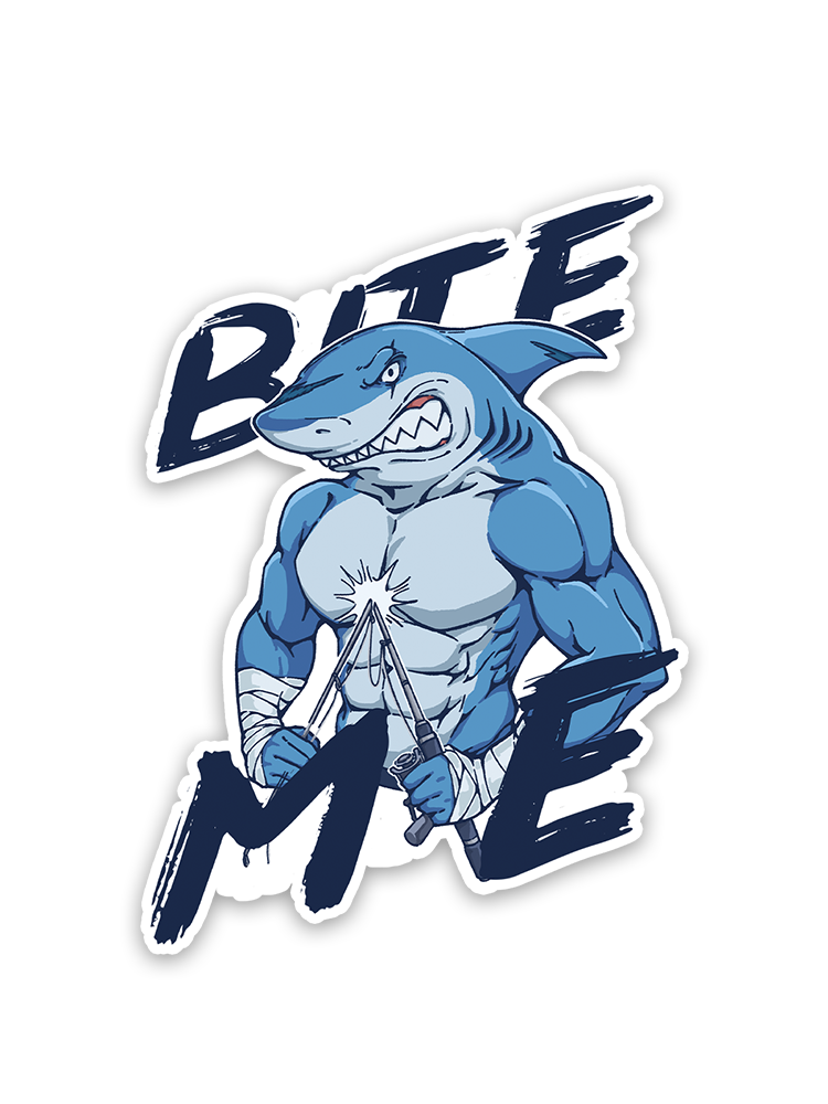 Rebel Shark Bite Me Sticker