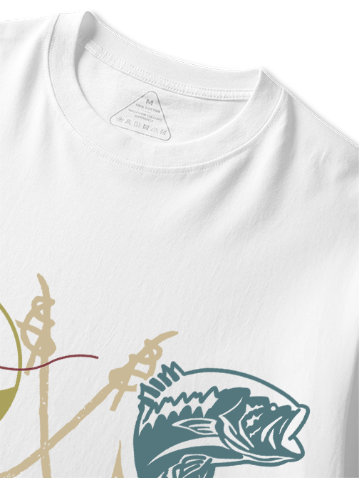 Modern LOVE Bass Fishing Unisex Classic Cotton Tee