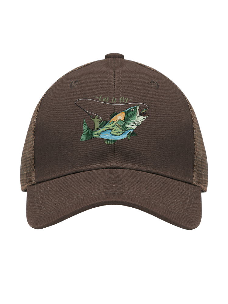 Let It Fly to Freedom Mesh Velcro Hat