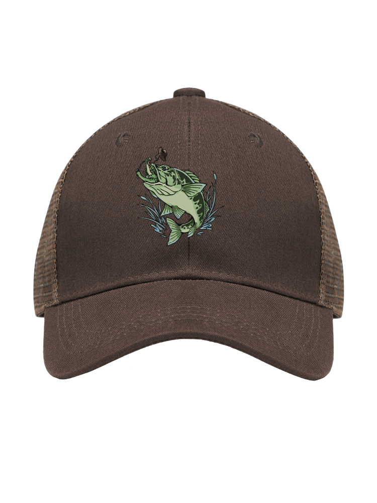 There's Always a Bigger Fish Mesh Velcro Hat