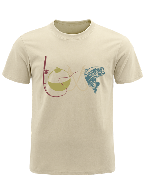 Modern LOVE Bass Fishing Unisex Classic Cotton Tee