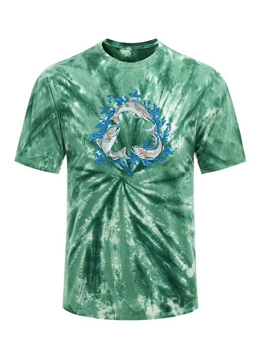 Salmon Harmony Waters Tie Dye Tee