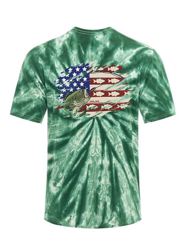 Patriot Bass Angler Tie Dye Tee