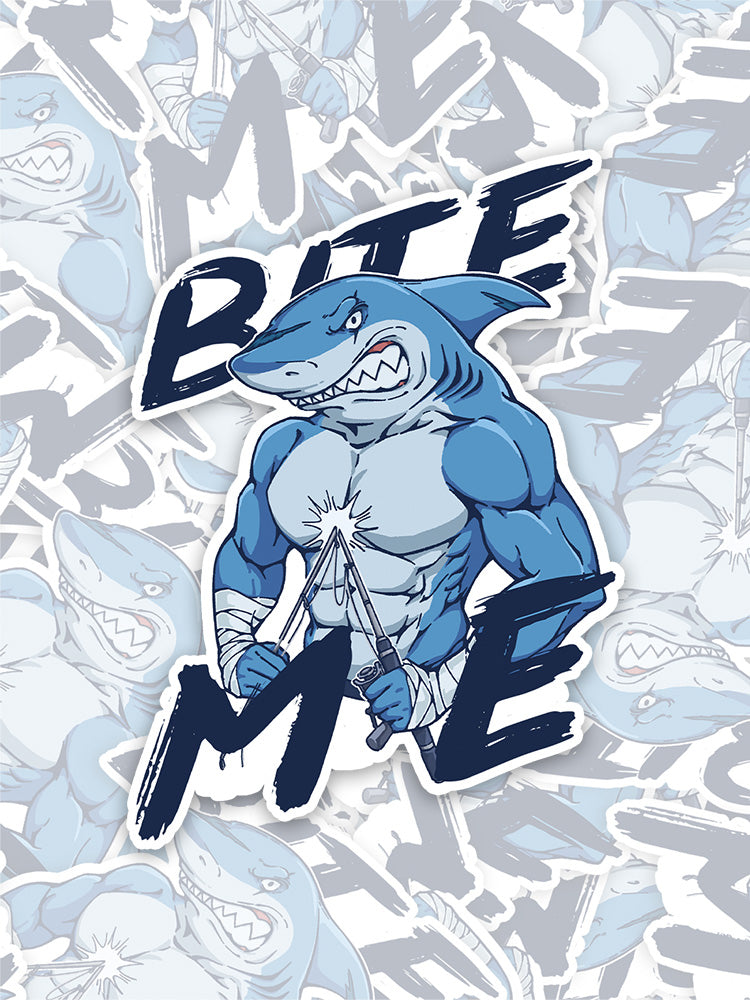 Rebel Shark Bite Me Sticker