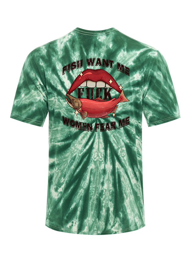 Fish Want Me Women Fear Me Tie Dye Tee