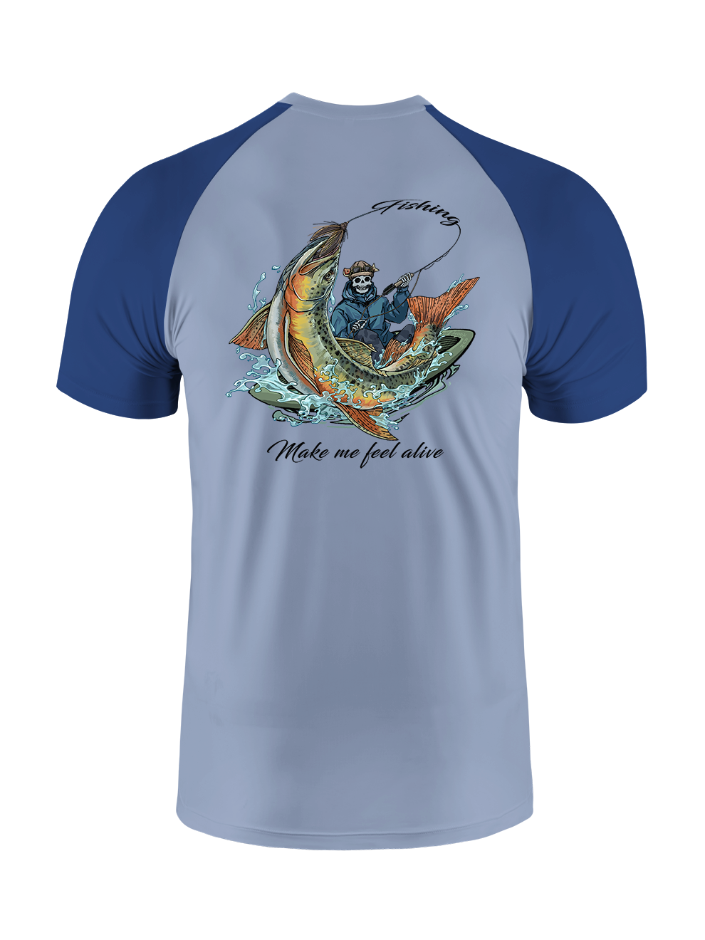 Fishing Make Me Feel Alive Vibrant Fishing Tee