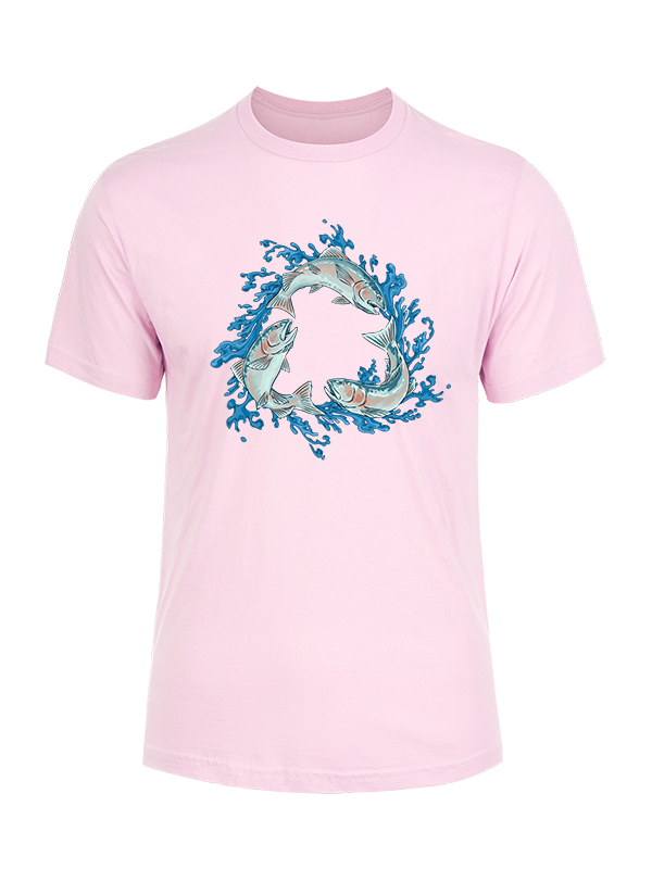 Salmon Harmony Waters Unisex Cotton Tee