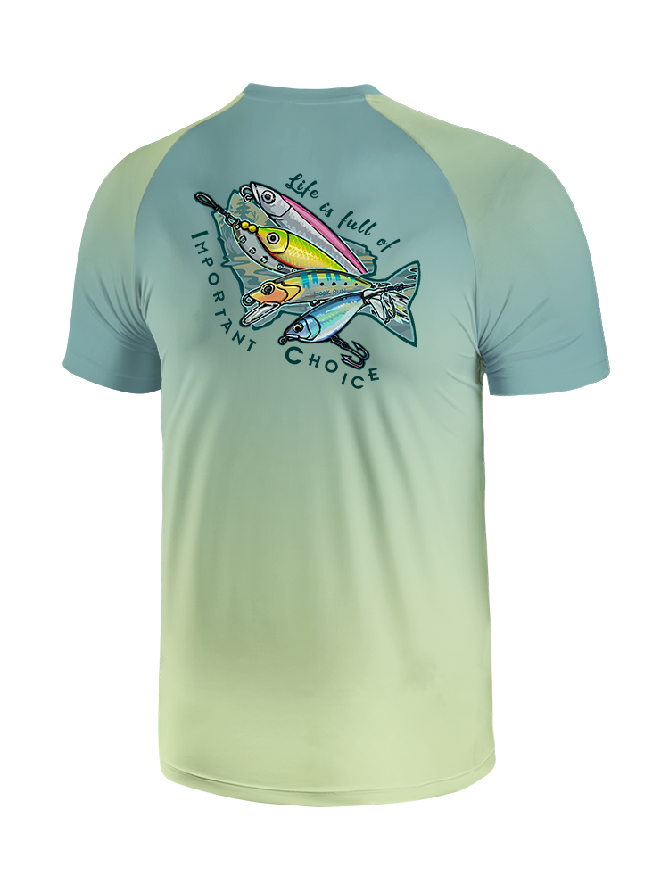 Clear Lake Bass Lures Gradient Fishing Tee