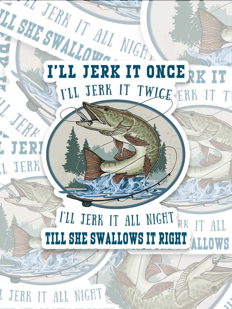 Muskie Madness Jerk and Reel Sticker
