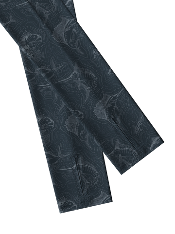 Saltwater Fish and Contour Map Minimalist Full Print Sun Protection Arm Sleeves