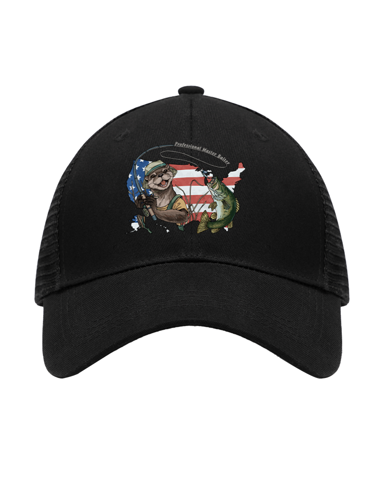 Otter vs Bass Mesh Velcro Hat
