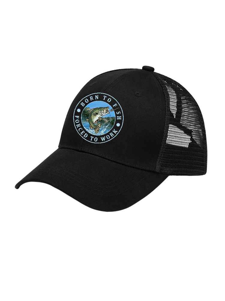 Born to Fish Mesh Velcro Hat