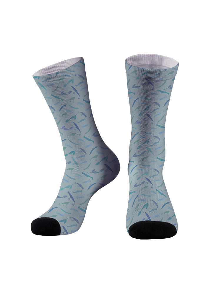 Tough Bait Decisions Full Print Fishing Socks