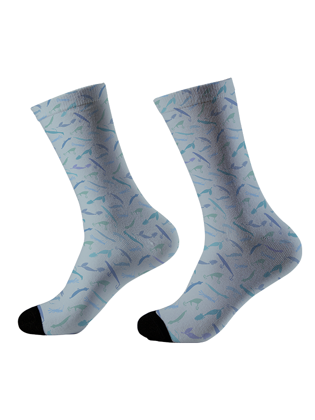 Tough Bait Decisions Full Print Fishing Socks