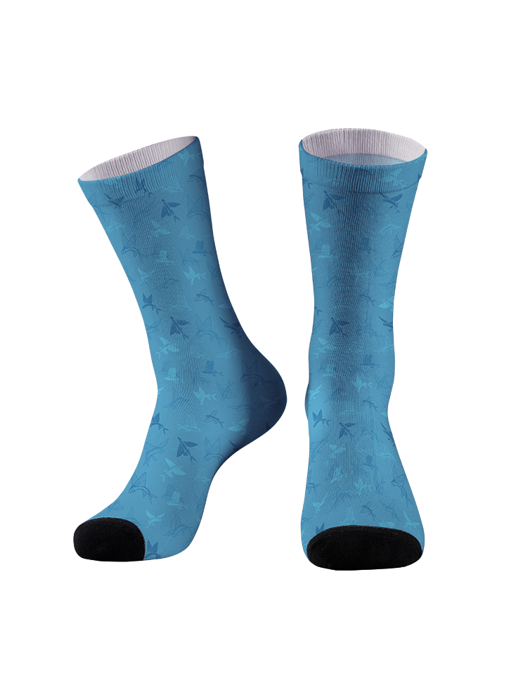 Ocean Breeze Flying Fish Full Print Fishing Socks