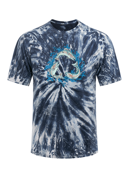 Salmon Harmony Waters Tie Dye Tee