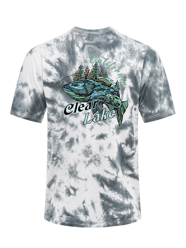 Reel Moments at Clear Lake Tie Dye Tee