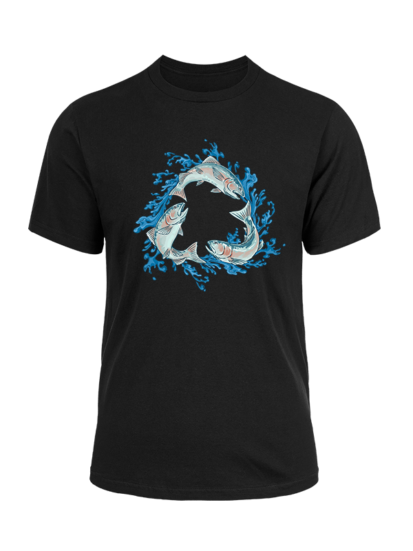 Salmon Harmony Waters Unisex Cotton Tee