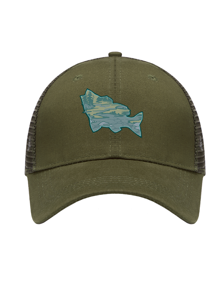 Clear Lake Bass Lures Mesh Velcro Hat