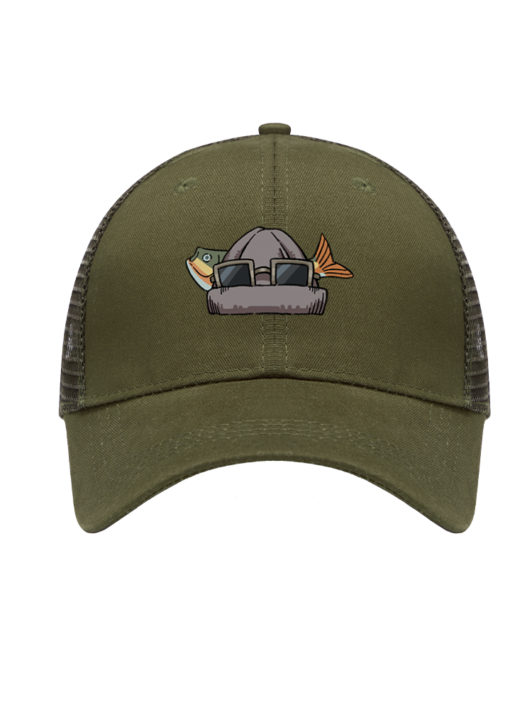 Fishing Make Me Feel Alive Mesh Velcro Hat