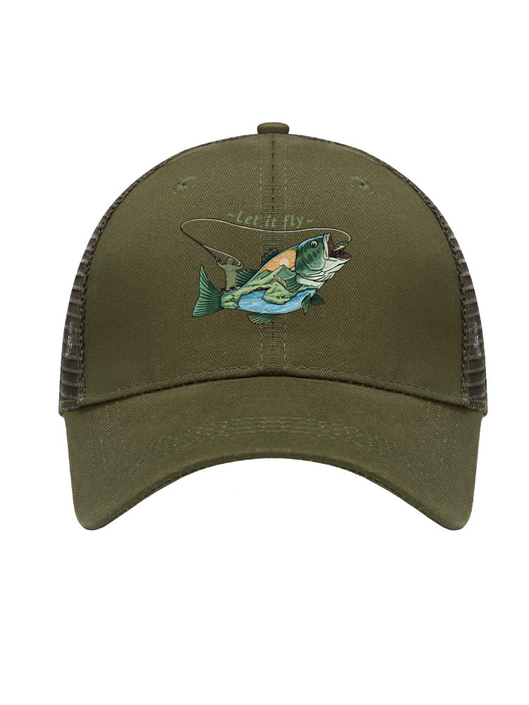 Let It Fly to Freedom Mesh Velcro Hat