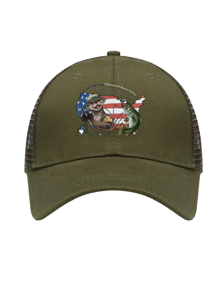 Otter vs Bass Mesh Velcro Hat