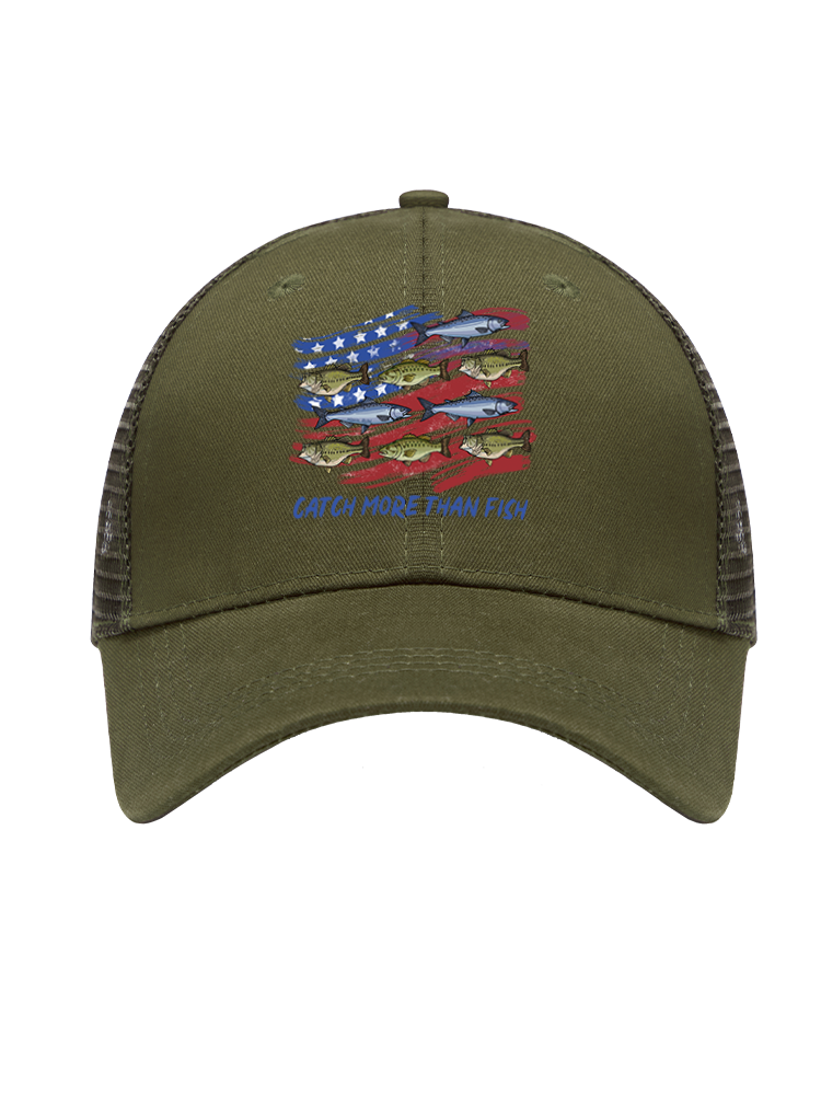 Patriotic Waters Unleashed Mesh Velcro Hat