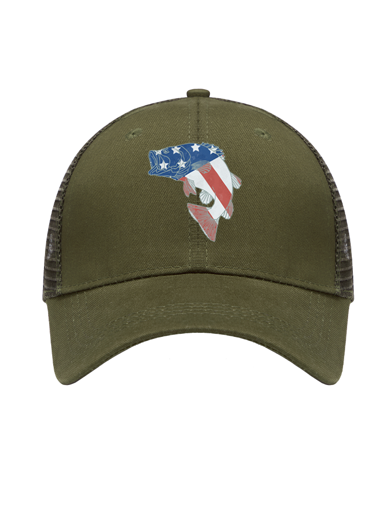 Otter vs Bass Mesh Velcro Hat