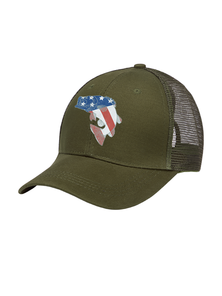 Otter vs Bass Mesh Velcro Hat