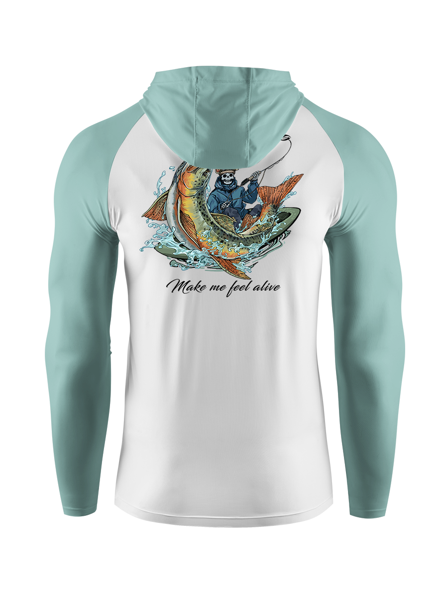 Fishing Make Me Feel Alive UPF Hoodie