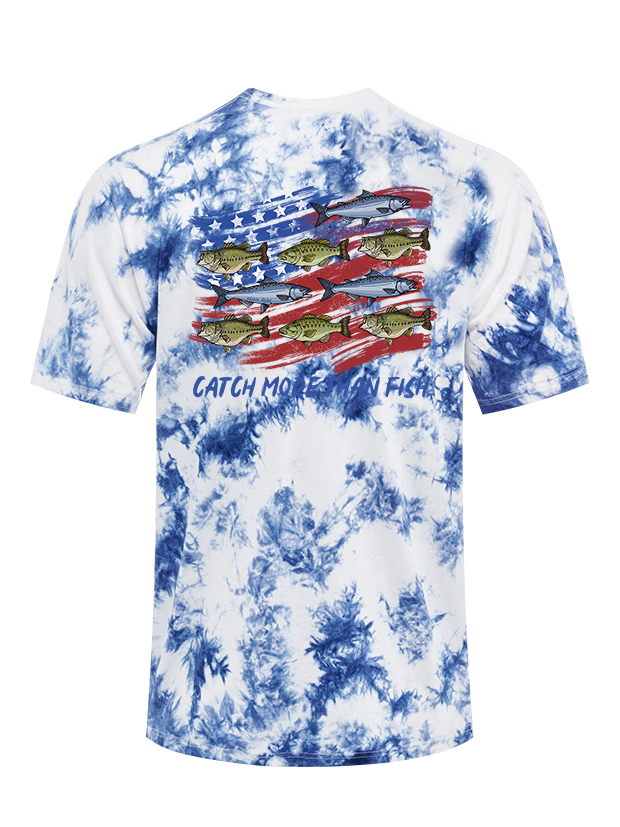 Patriotic Waters Unleashed Tie Dye Tee