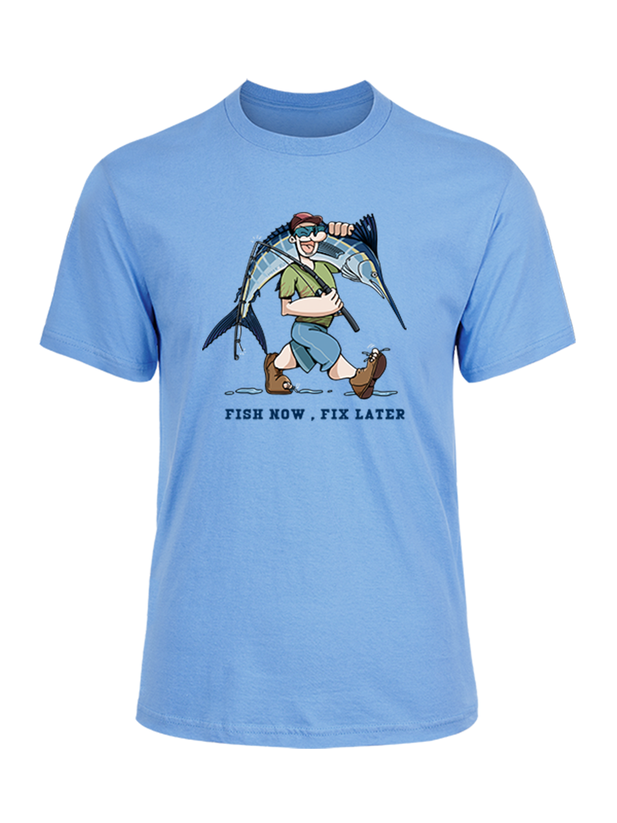 Fishing is the First Rule Unisex Cotton Tee
