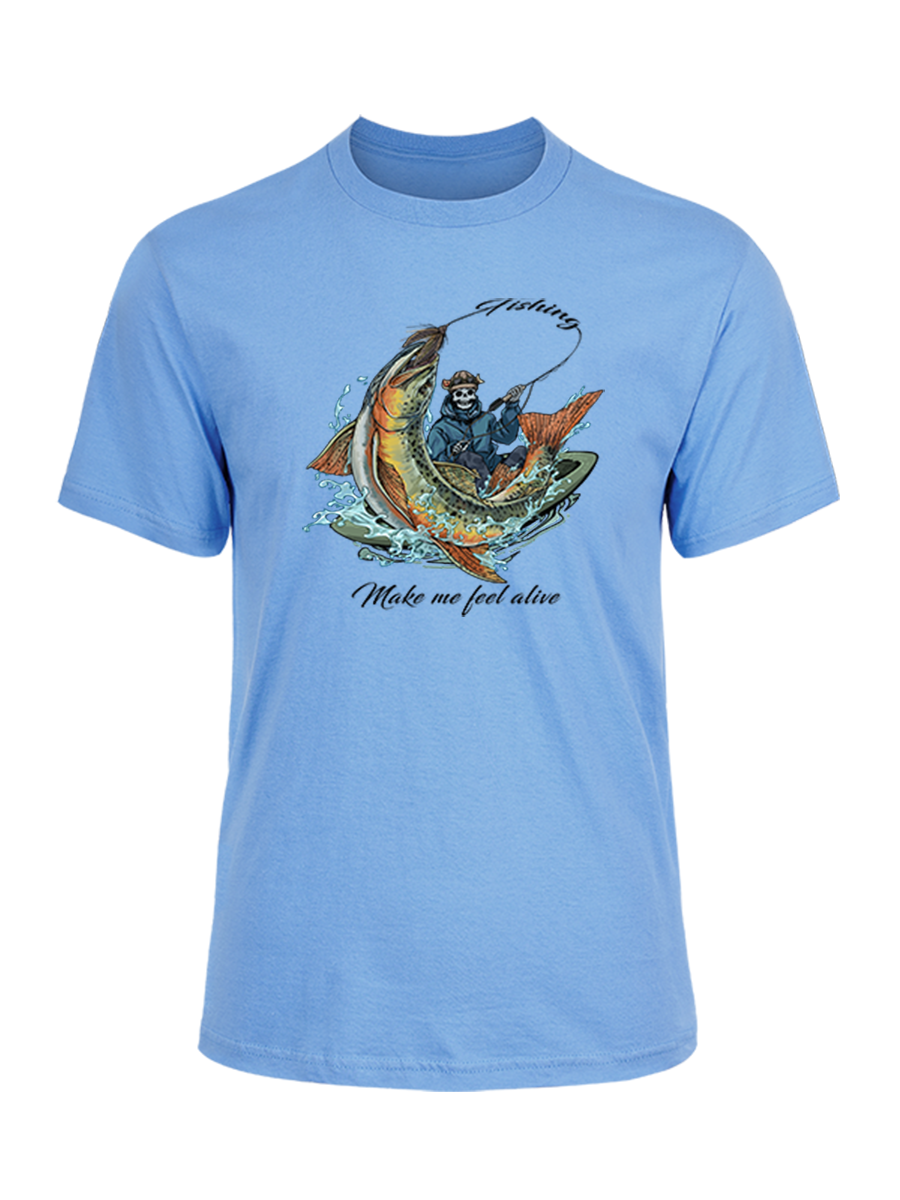 Fishing Make Me Feel Alive Unisex Cotton Tee