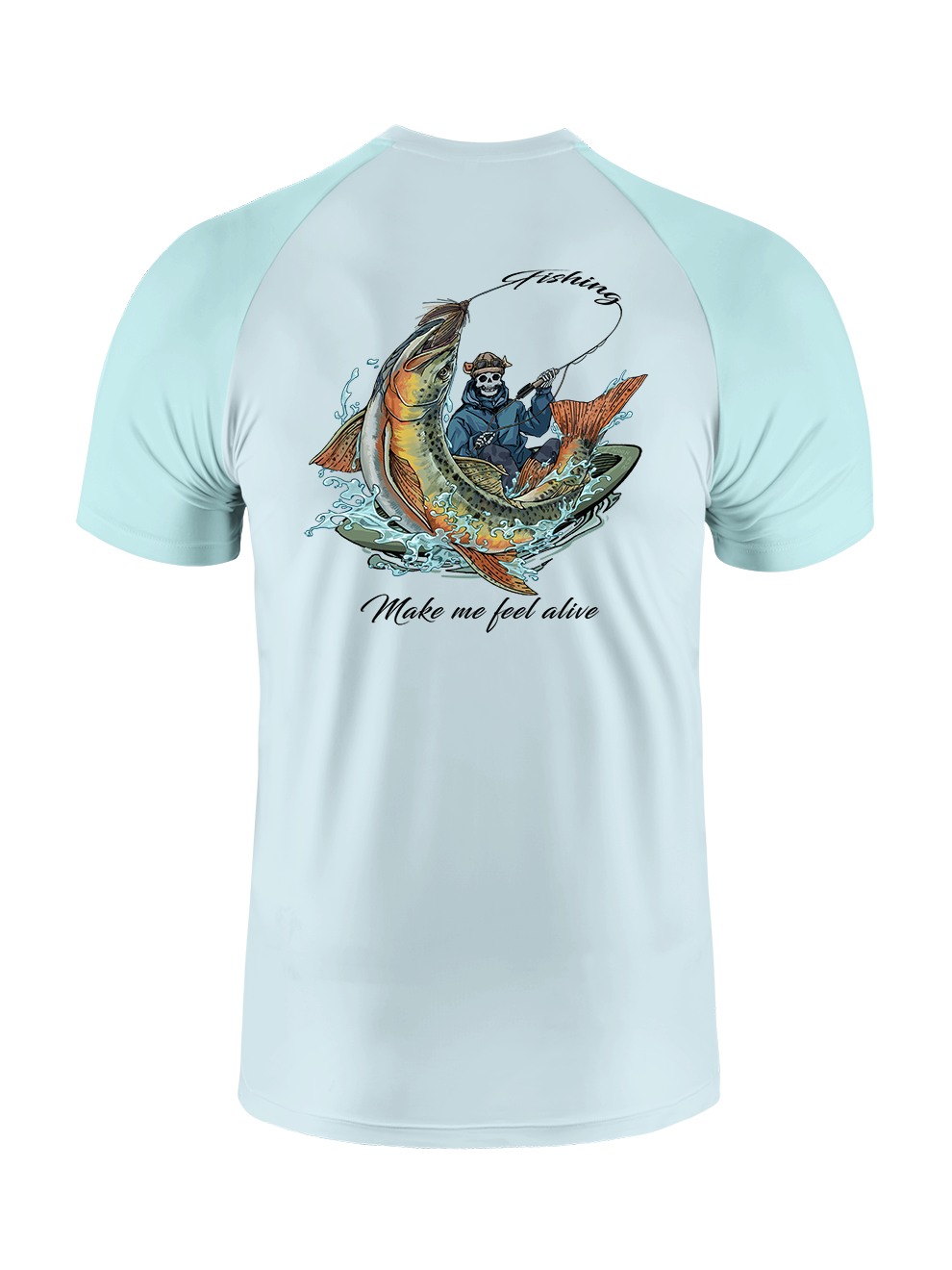 Fishing Make Me Feel Alive Vibrant Fishing Tee