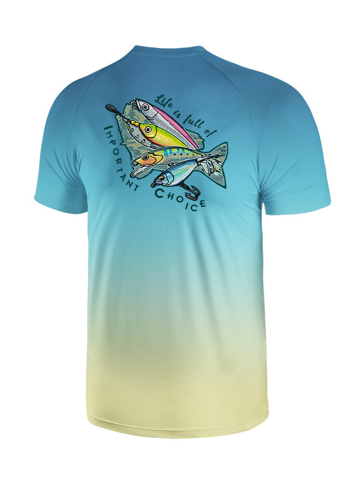 Clear Lake Bass Lures Gradient Fishing Tee