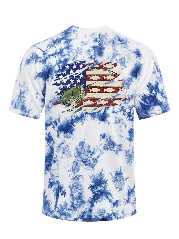 Patriot Bass Angler Tie Dye Tee