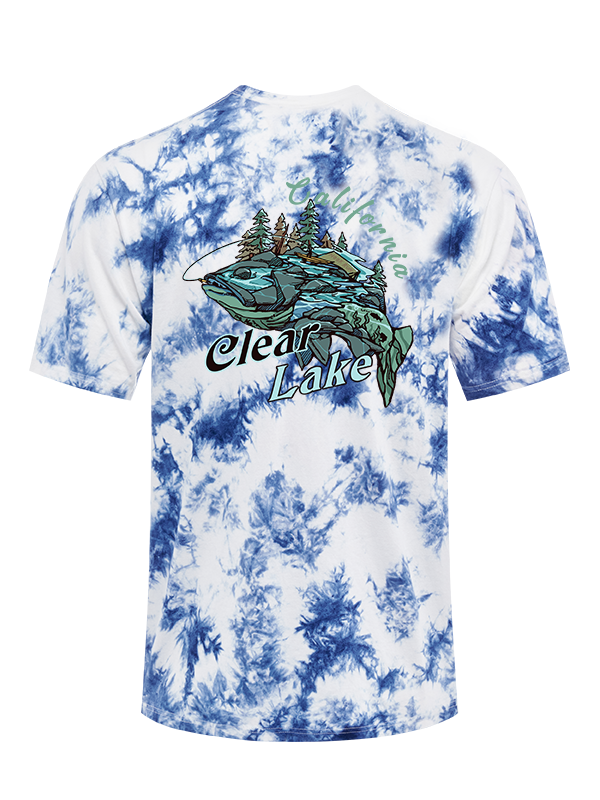 Reel Moments at Clear Lake Tie Dye Tee