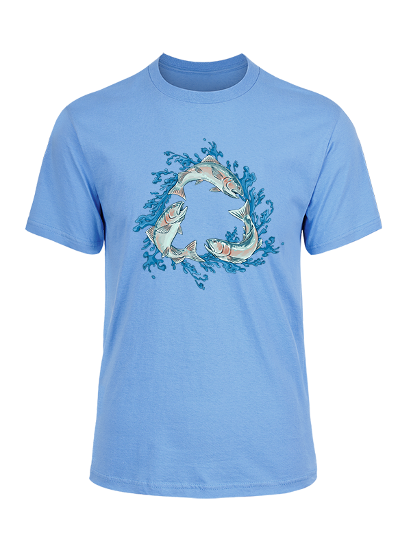 Salmon Harmony Waters Unisex Cotton Tee