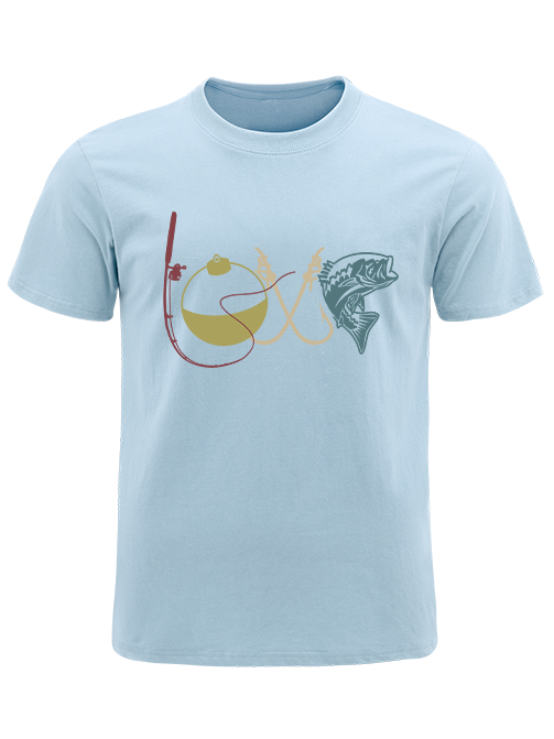 Modern LOVE Bass Fishing Unisex Classic Cotton Tee