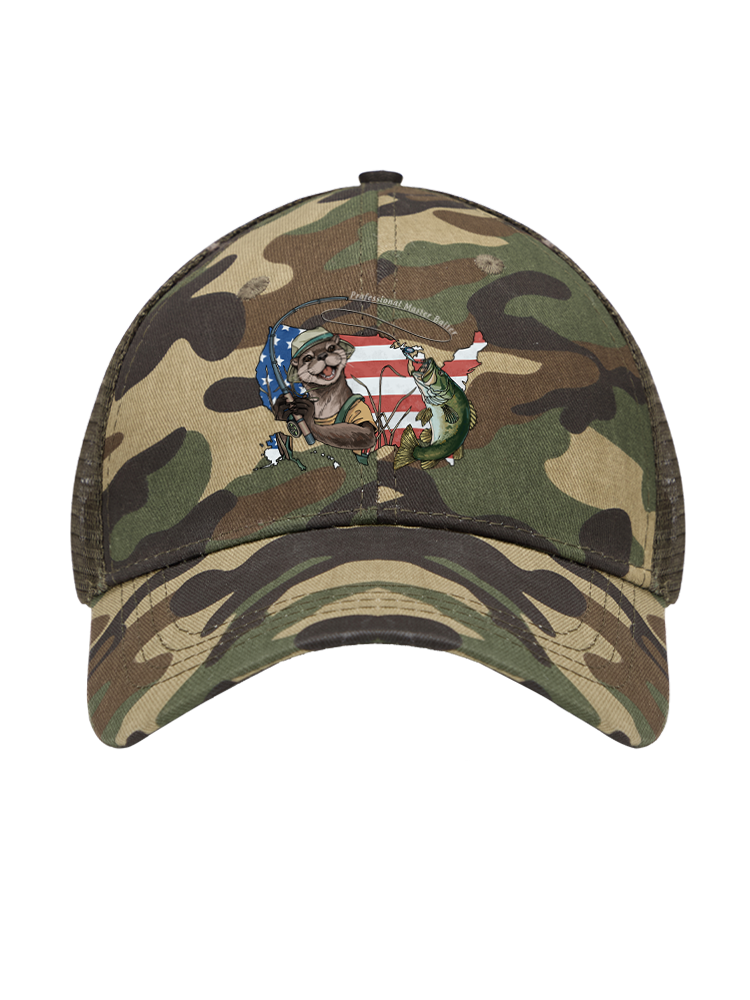 Otter vs Bass Mesh Velcro Hat