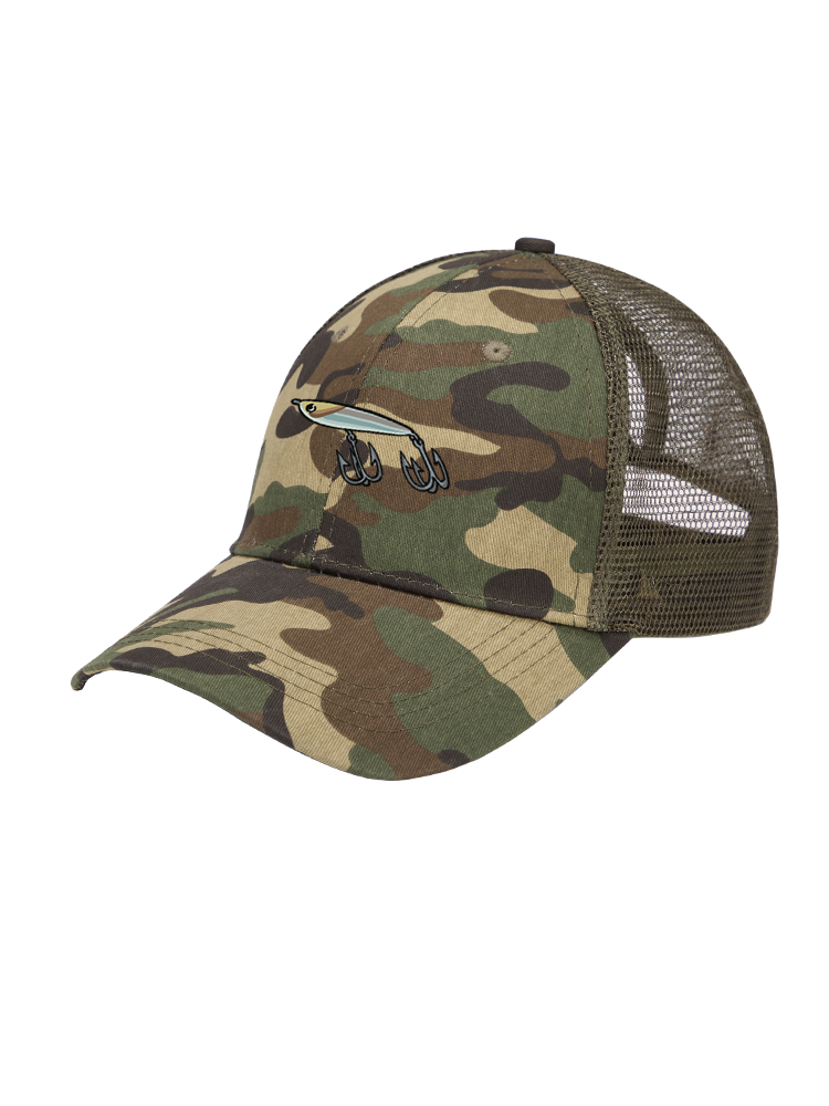 Muskie Madness Jerk and Reel Mesh Velcro Hat