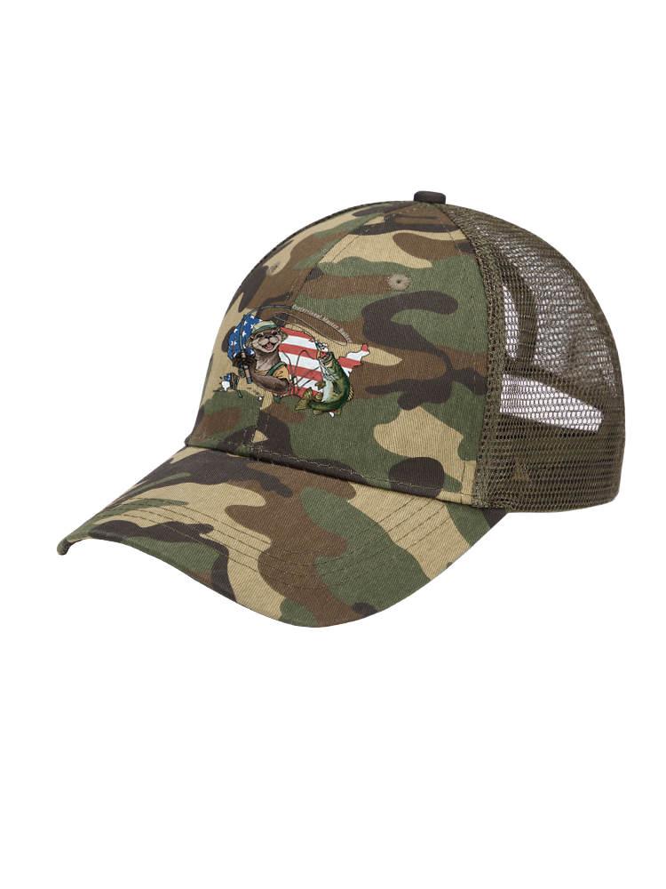 Otter vs Bass Mesh Velcro Hat
