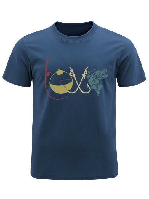 Modern LOVE Bass Fishing Unisex Classic Cotton Tee