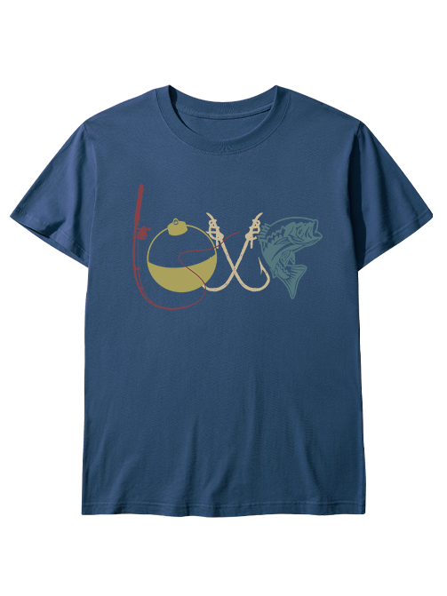 Modern LOVE Bass Fishing Unisex Classic Cotton Tee