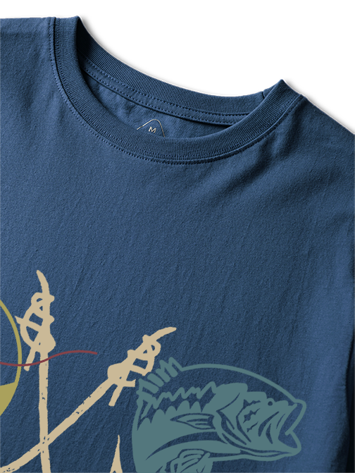 Modern LOVE Bass Fishing Unisex Classic Cotton Tee