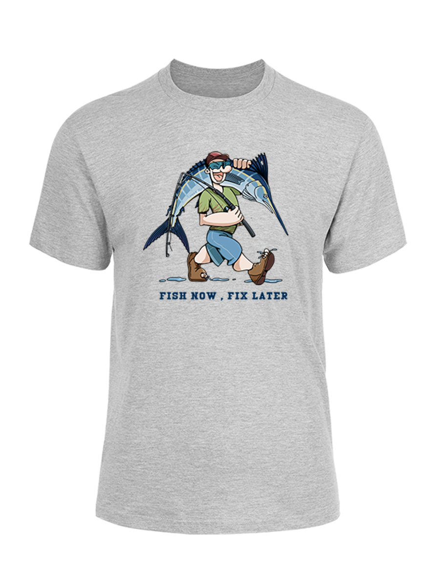 Fishing is the First Rule Unisex Cotton Tee