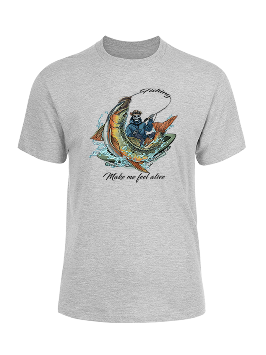 Fishing Make Me Feel Alive Unisex Cotton Tee