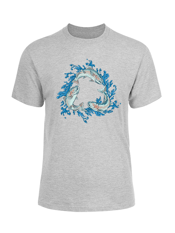 Salmon Harmony Waters Unisex Cotton Tee
