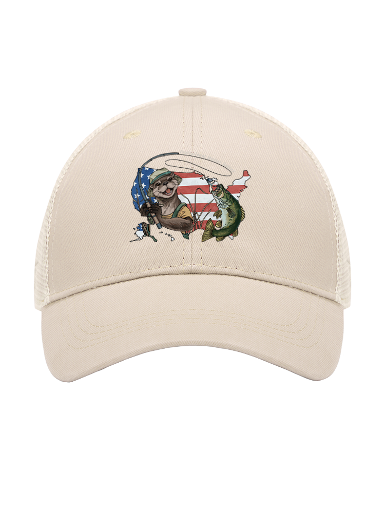 Otter vs Bass Mesh Velcro Hat